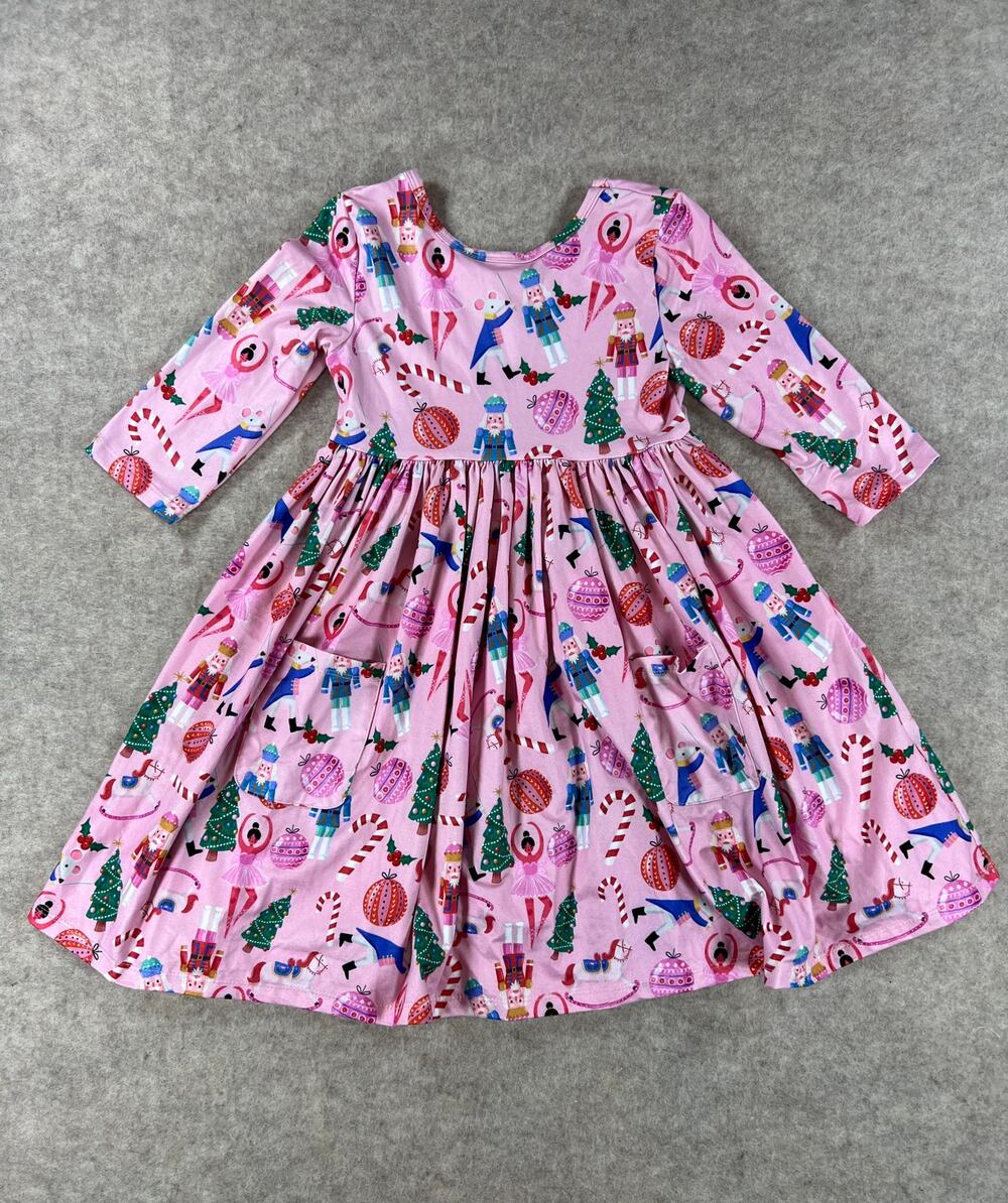 Mila & Rose Pink Christmas Nutcracker Dress Girls Size 5/6